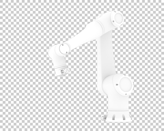 PSD robot arm isolated on transparent background 3d rendering illustration