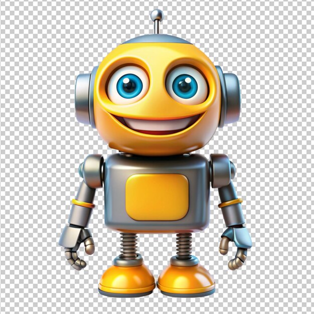 PSD robot emoji transparent background