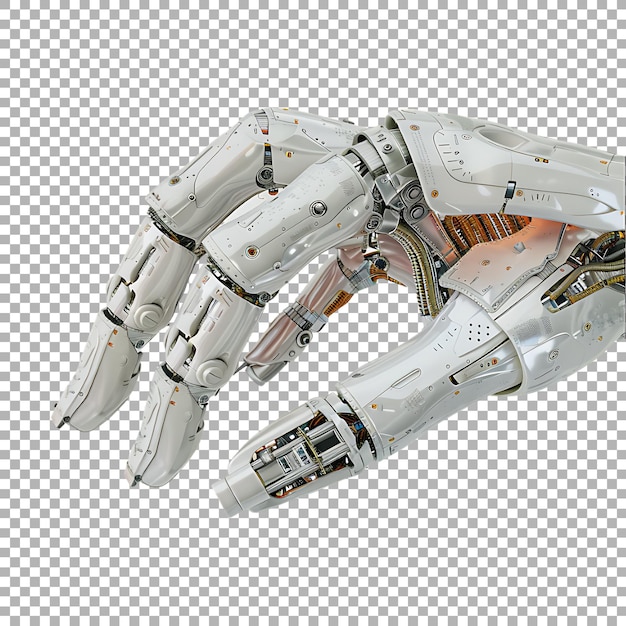 Robot Hand on Transparent Background Ai Generated