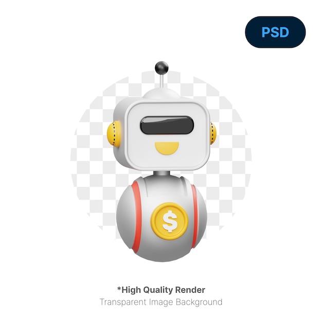 Robot Trading 3D Icon Premium Psd