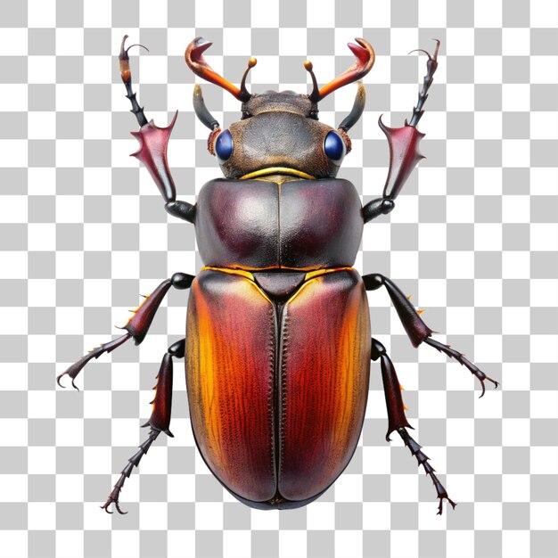 PSD a robust stag beetleisolated on transparent background