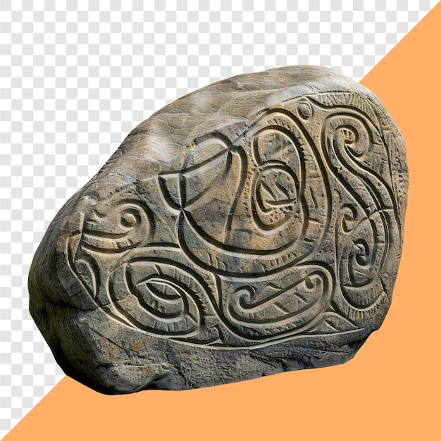 PSD rock carvings transparent background isolated image generative ai