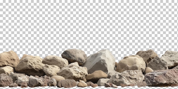 Rock pile pile of rocks isolated on transparent background png psd