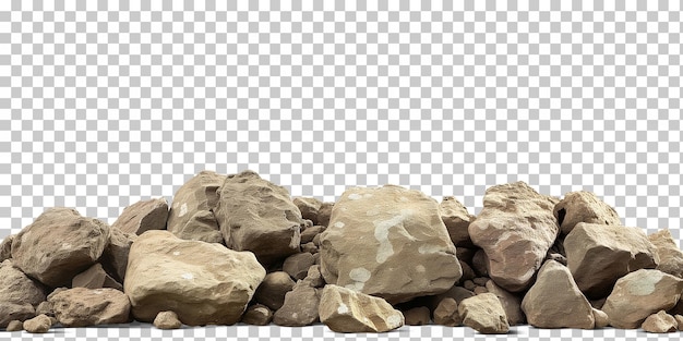 Rock pile pile of rocks isolated on transparent background png psd