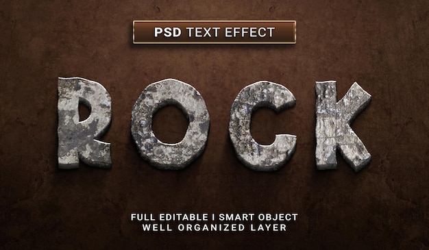 PSD rock text effect