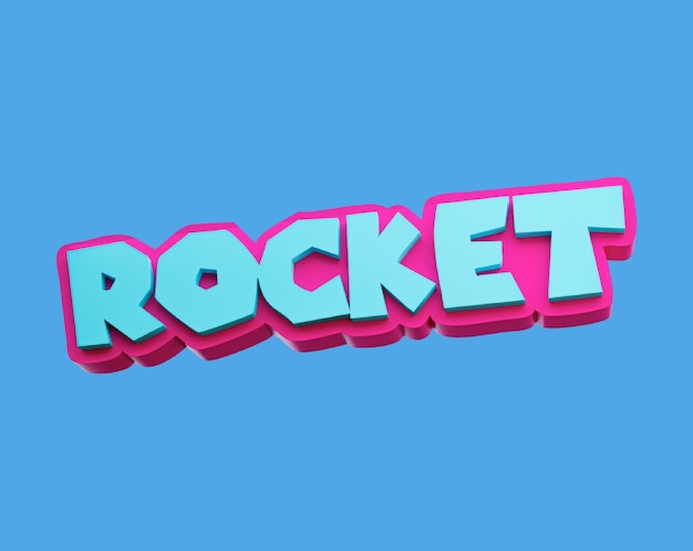 Rocket 3D Typography