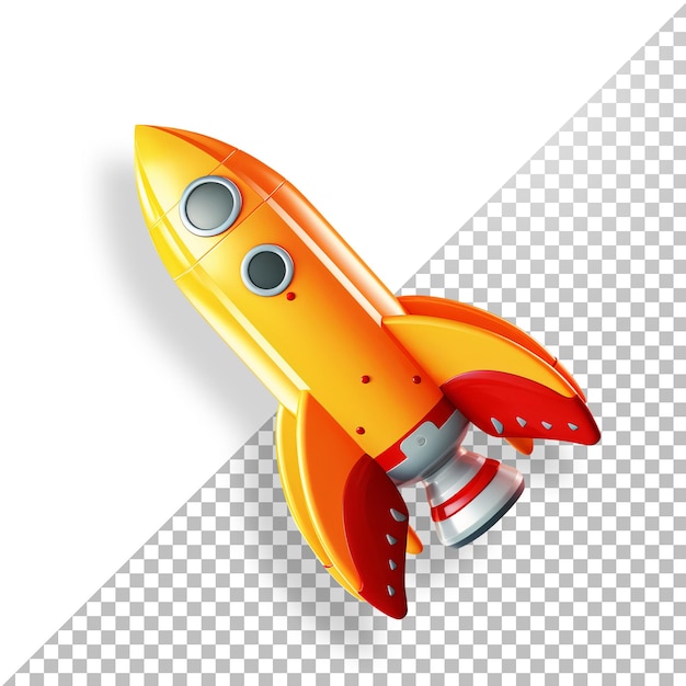 Rocket 3D without Background