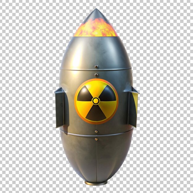 PSD rocket on transparent background