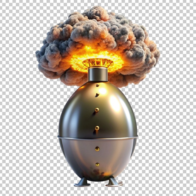 PSD rocket on transparent background