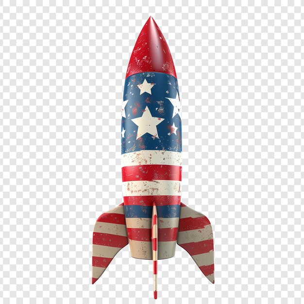 a rocket with the stars on it