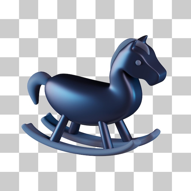 Rocking Horse Toy 3D Icon