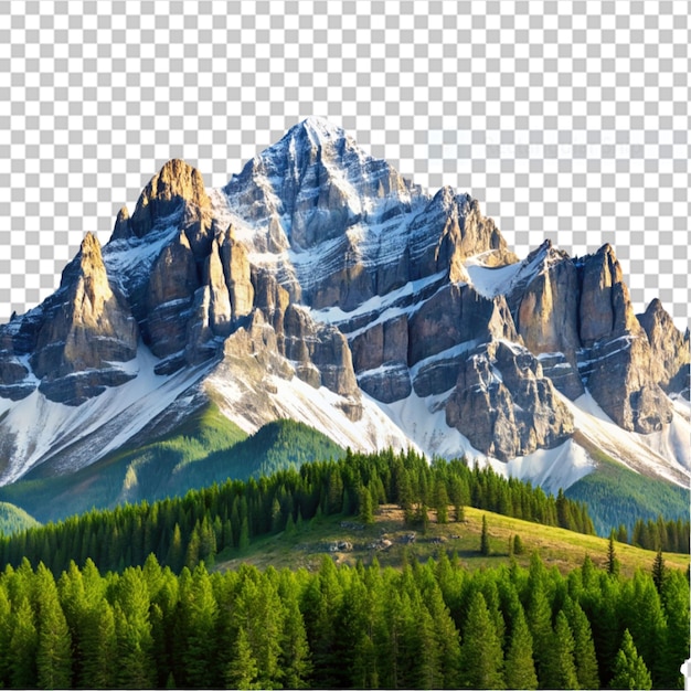 PSD rocky mountain on transparent background