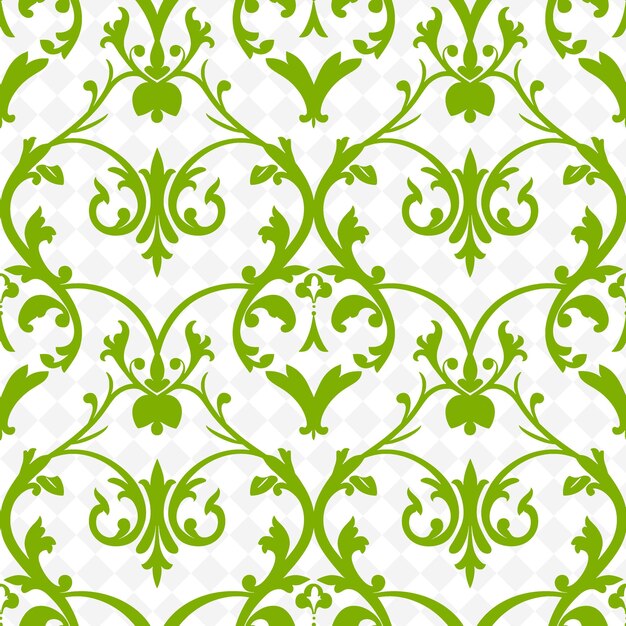 Rococo Abstract Pattern With Rococo Icon and Curved Lines Wi Nature Inspired Abstract Outline Art