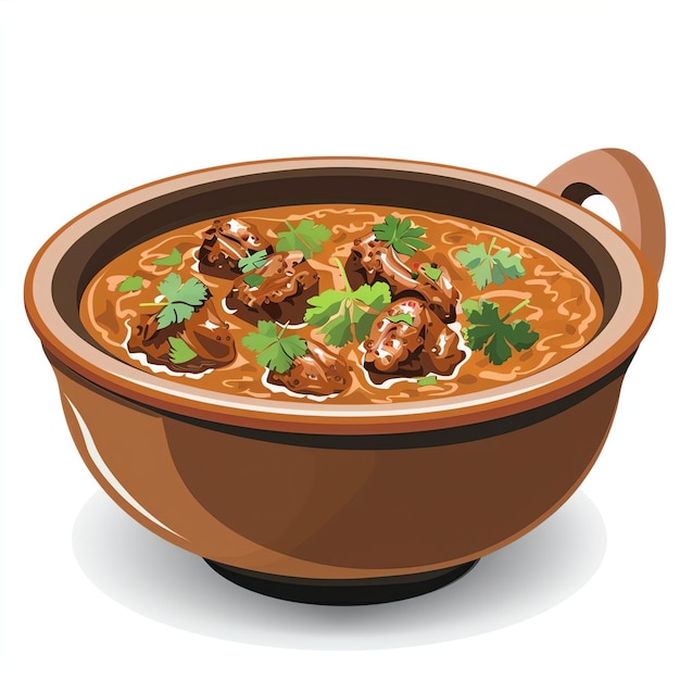 PSD rogan josh indian illustration