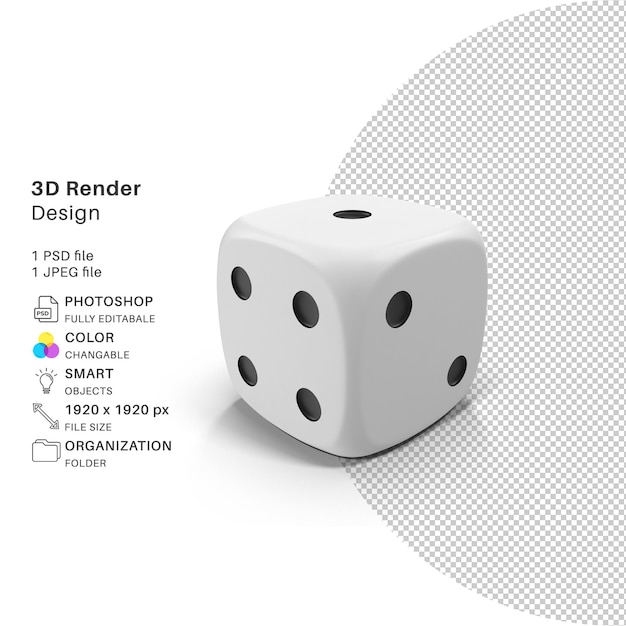 Role Playing Game Dice 3D Modeling PSD File Realistic Dice