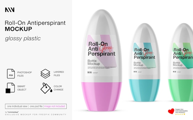 Roll-on antiperspirant mockup