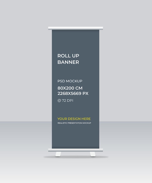 Roll Up Banner PSD Mockup X Banner PSD Mockup