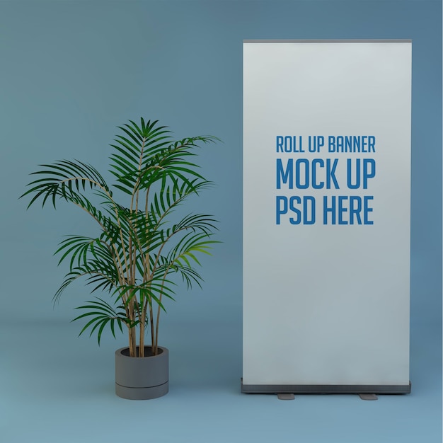 Roll-up stand mockup