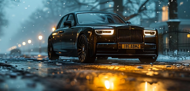 Rolls Royce Ghost parked on a street Car desktop wallpaper