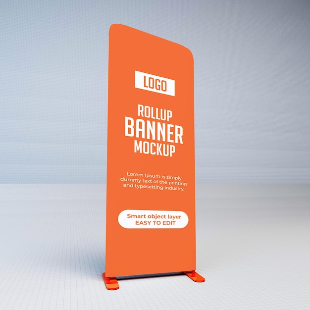 Rollup banner stand display mockup