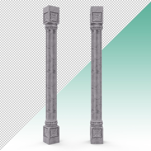 PSD roman pillars column isolated