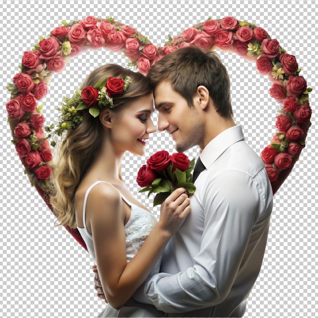 PSD romantic on transparent background