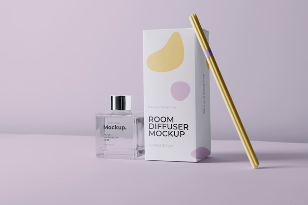 Room diffuser with label mockup