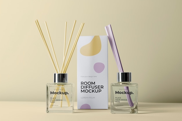 Room diffuser with label mockup