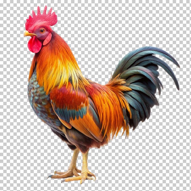 PSD rooster isolated on transparent background