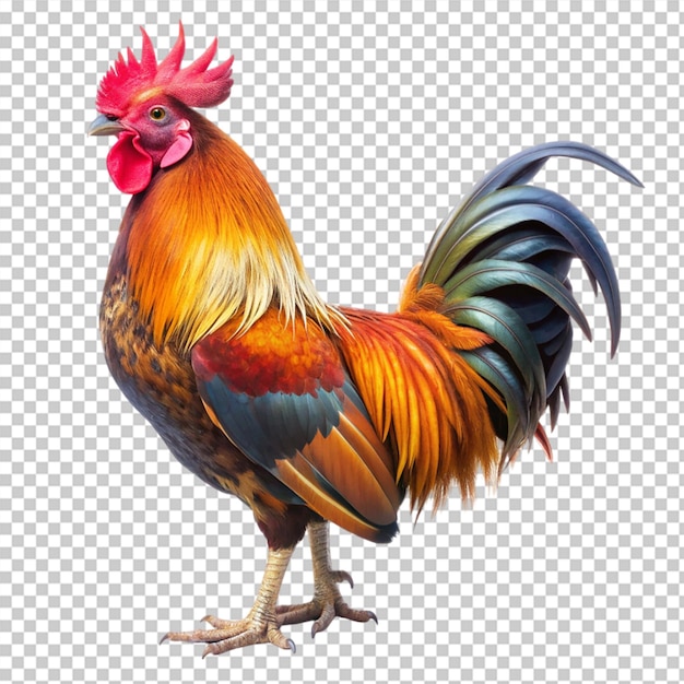 PSD rooster isolated on transparent background