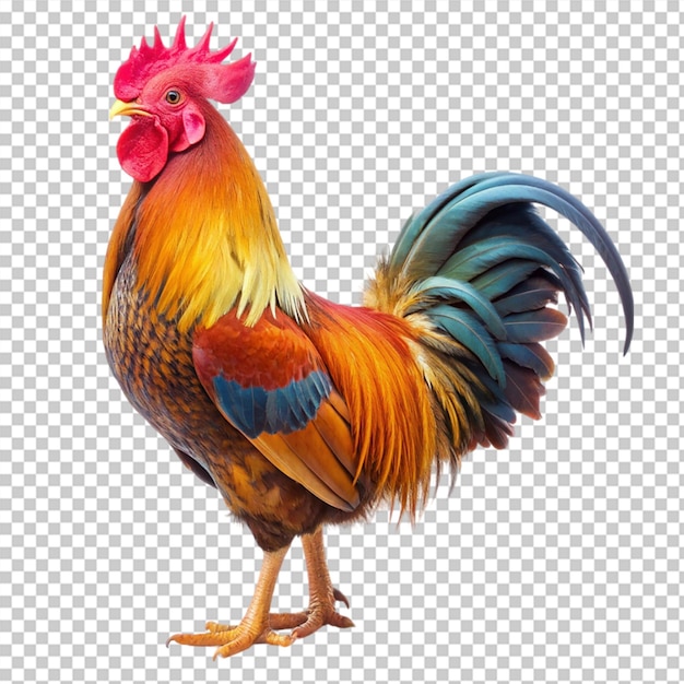 PSD rooster isolated on transparent background