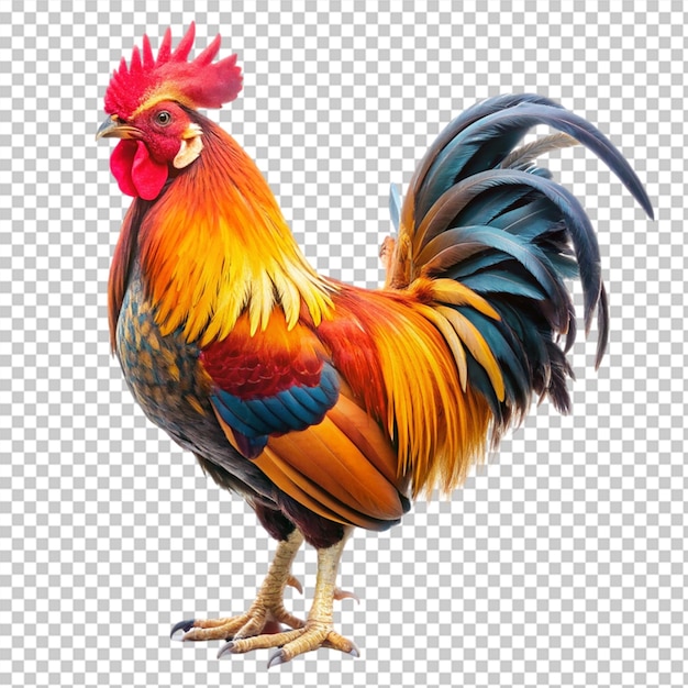 PSD rooster isolated on transparent background