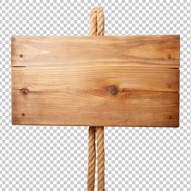 roped wooden sign png