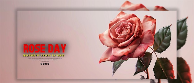 PSD rose day welfare of cancer patients generative background