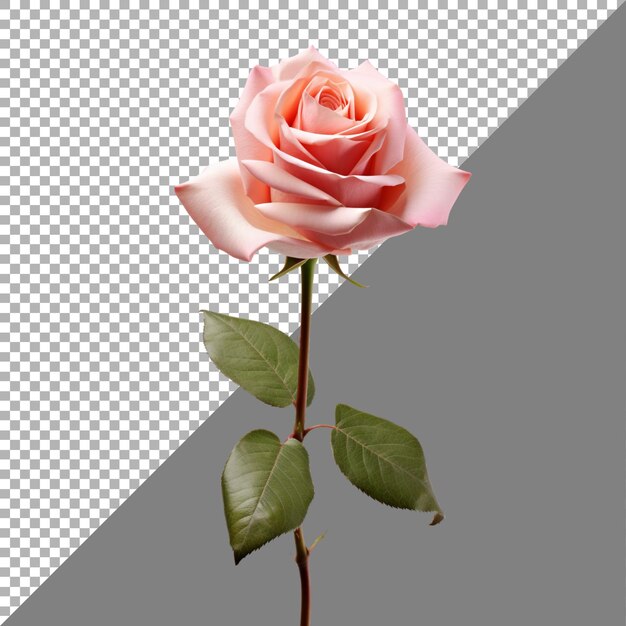 Rose flower on transparent background Ai generated