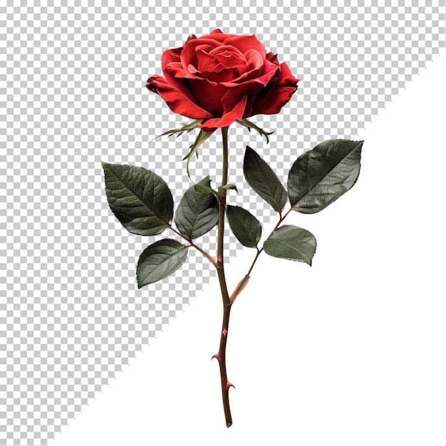 Rose isolated on transparent background