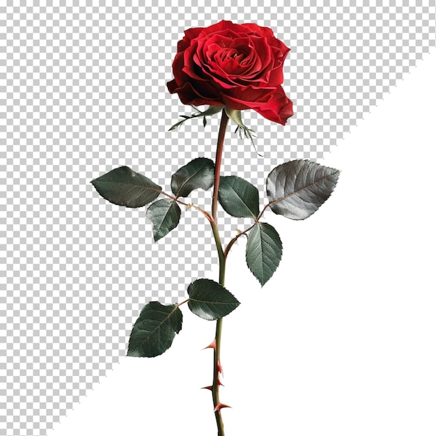 Rose isolated on transparent background