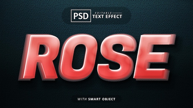 Rose text effect editable