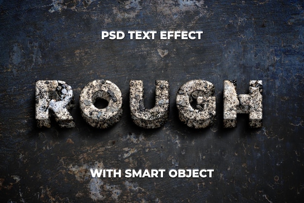 PSD rough text effect