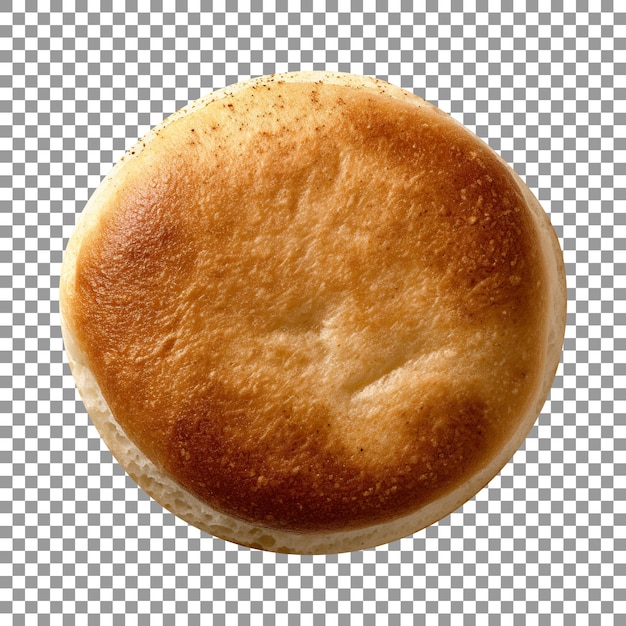 Round bread loaf isolated on transparent background