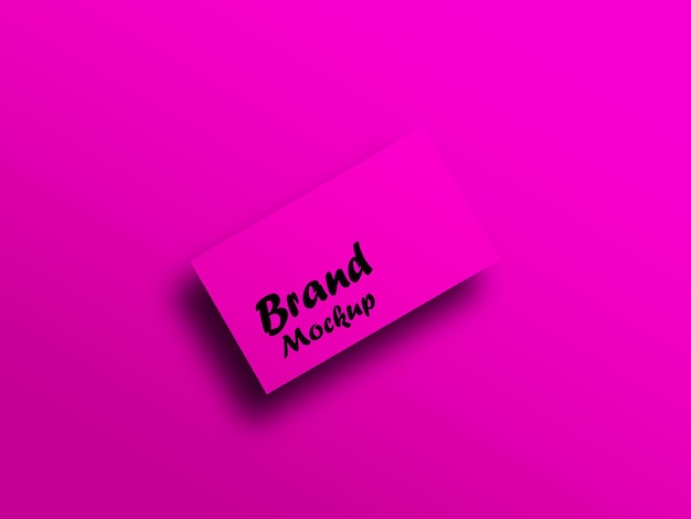 Round business card mockup design