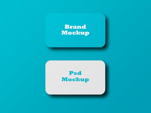 Round business card mockup design