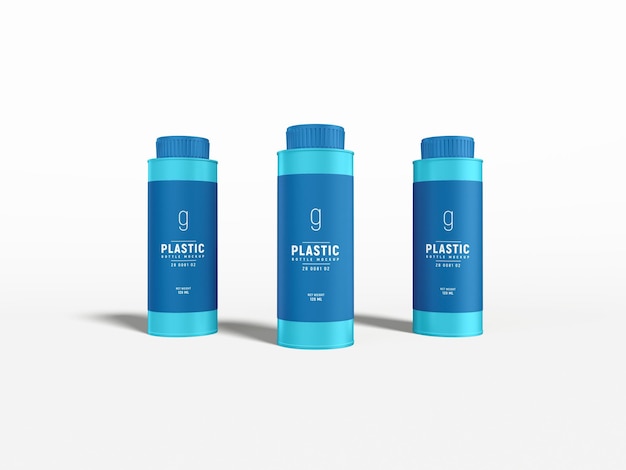 Round cosmetic bottle packaging mockup