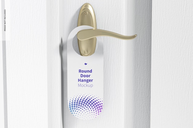 Round Door Hanger Mockup