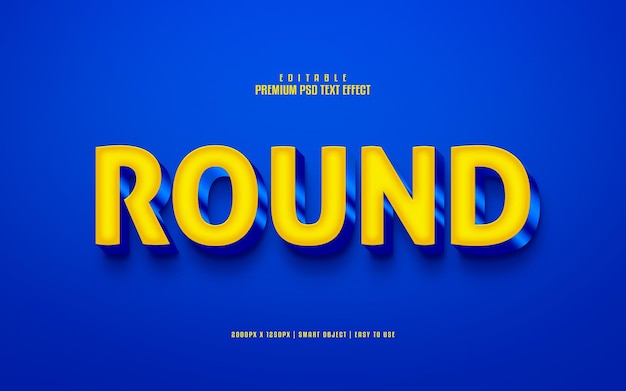 Round editable psd text effect