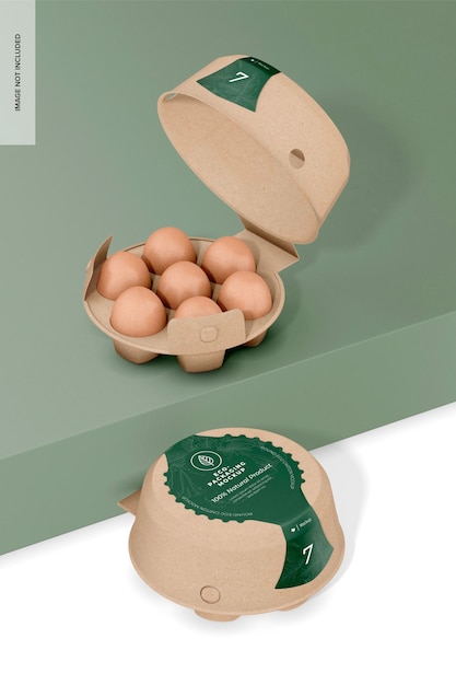 Round Egg Cartons Mockup