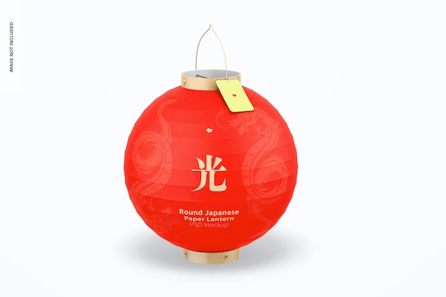 Round Japanese Paper Lantern Mockup