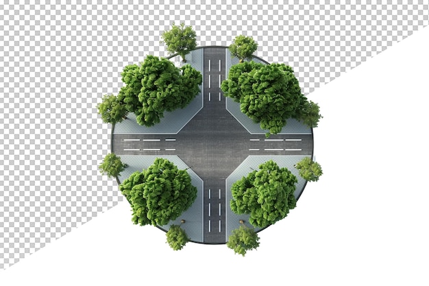 a round object with trees and a round circle on it