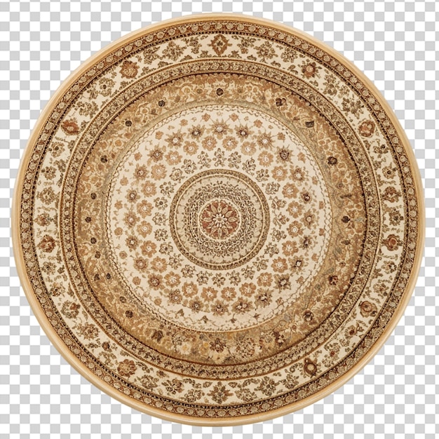 Round rug path isolated on transparent background