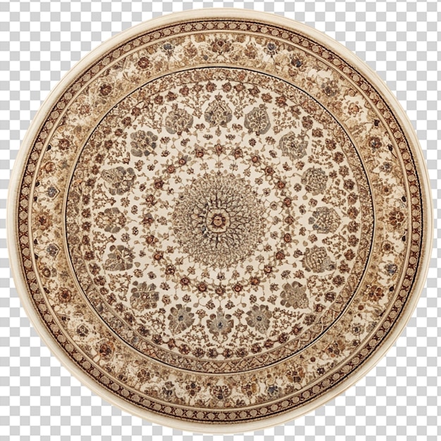 Round rug path isolated on transparent background